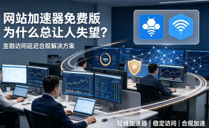 免费网络加速器App陷阱：跨境电商卖家如何安全稳定访问亚马逊后台