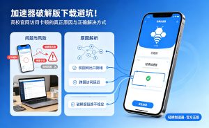 加速器破解版安全隐患有多大?选对工具，国际办公流畅进行!